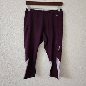 Nike Purple Capri Leggings Mesh Women's Size Medium